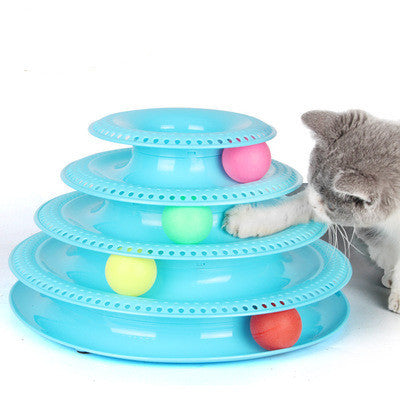 4 Level Interactive Cat Tower Track Toy