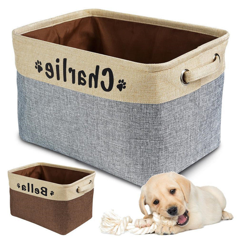 Personalized Pet Toy Foldable Storage Basket