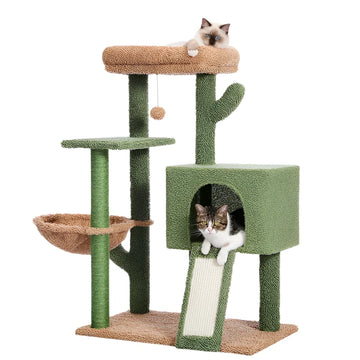 Cactus Cat Tree Tower – Fun & Functional Kitty Playground with Sisal Scratching Post