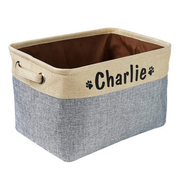 Personalized Pet Toy Foldable Storage Basket